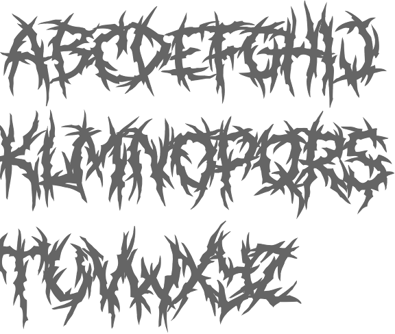 death metal fonts